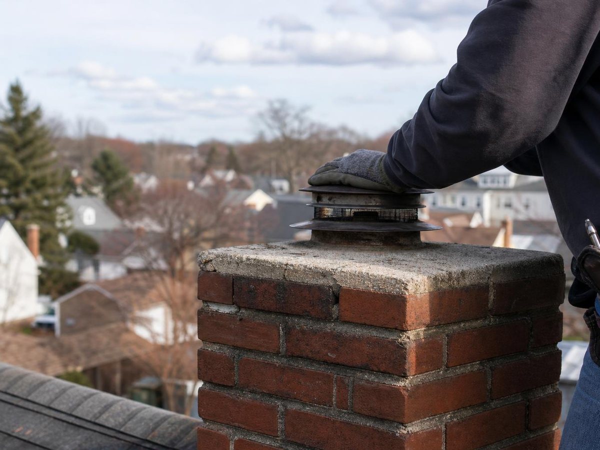 Bronze Chimney Service work in Avon